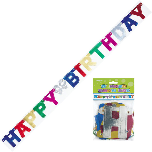 HAPPY BIRTHDAY JOINTED BANNER - DELUXE 1.25M