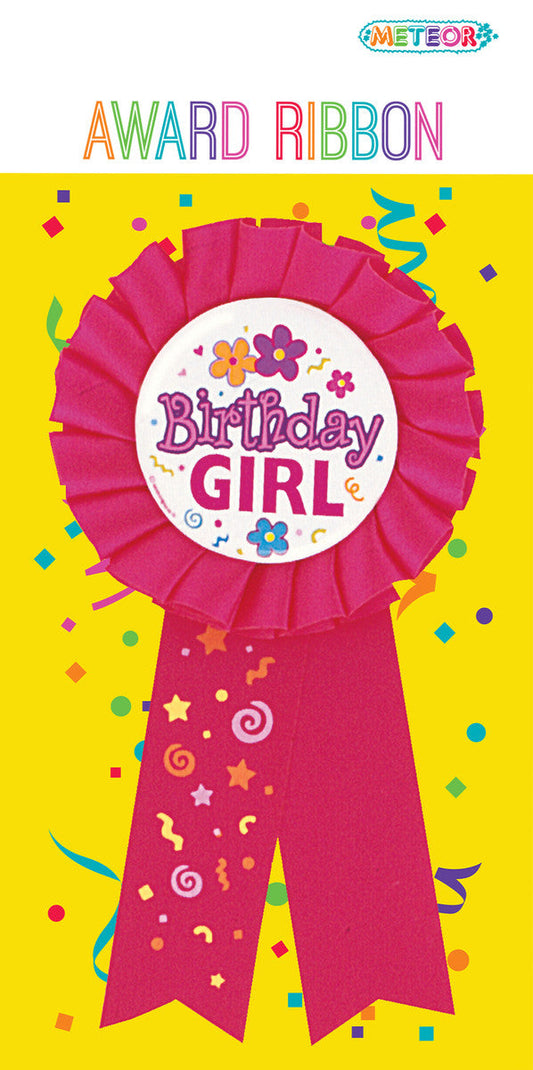 BIRTHDAY GIRL AWARD RIBBON/BADGE 1pc