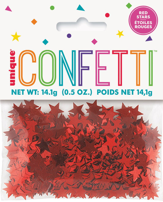 Red - Star Confetti 14Grams (0.5oz)