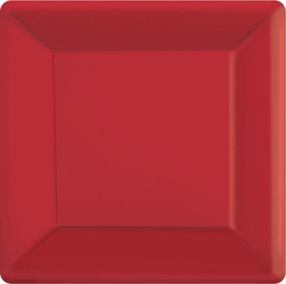 Apple Red Paper Plates square 26cm -20pk NIS Packaging & Party Supply