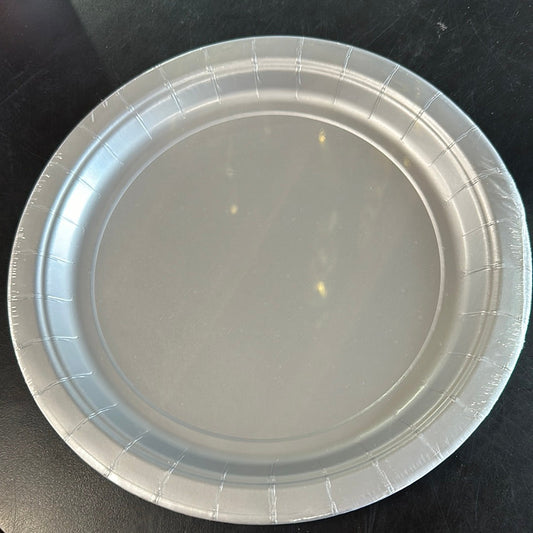 Sliver paper plates 8pk