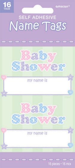 BABY SHOWER NAME 16 TAGS NIS Packaging & Party Supply