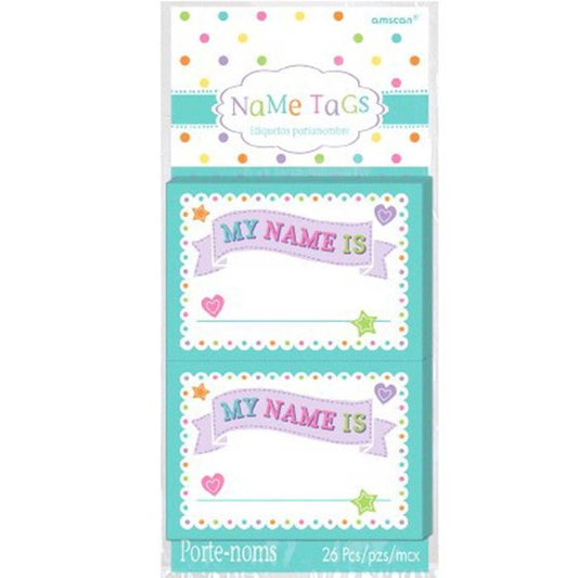 BABY SHOWER NAME TAGS MY NAME IS (26 PCS) NIS Packaging & Party Supply