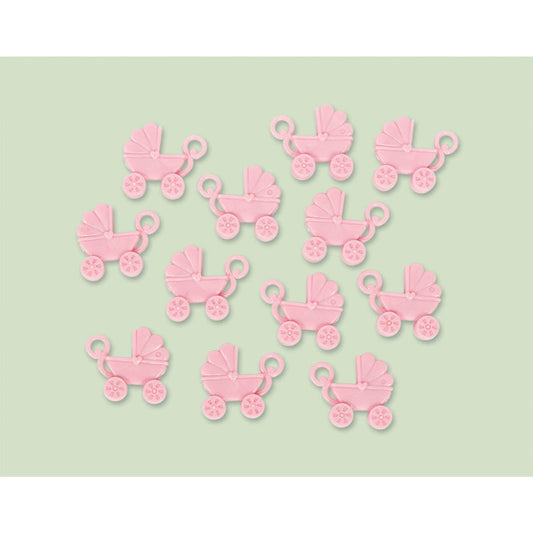 Baby Shower Carriage Favors - Pink 12pk NIS Packaging & Party Supply