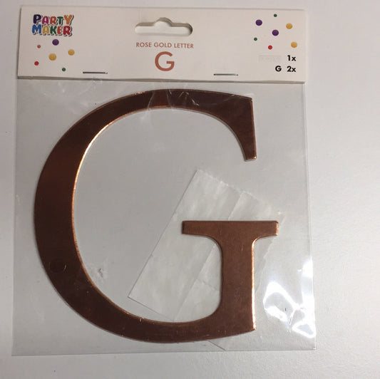 Buy Balloon box rose gold letter G at NIS Packaging & Party Supply Brisbane, Logan, Gold Coast, Sydney, Melbourne, Australia