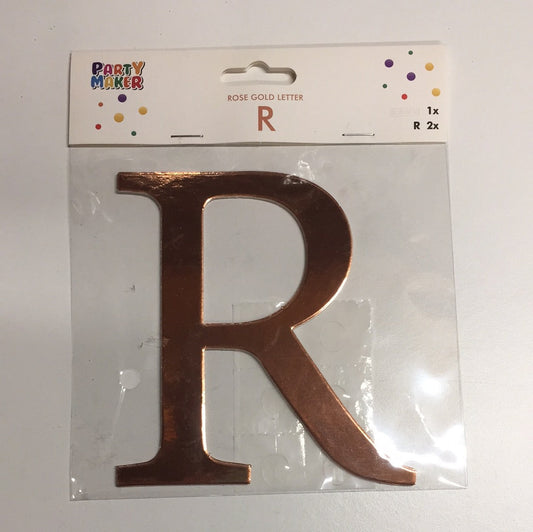 Buy Balloon box rose gold letter R at NIS Packaging & Party Supply Brisbane, Logan, Gold Coast, Sydney, Melbourne, Australia