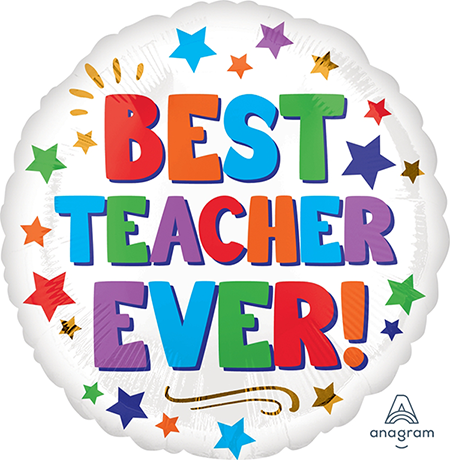 Best Teacher Ever 45cm NIS Packaging & Party Supply