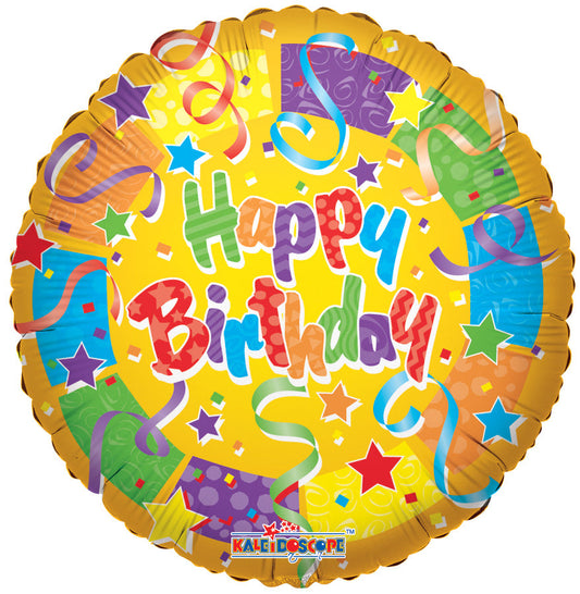 Buy Birthday Colors Foil Balloon Round (45cm) at NIS Packaging & Party Supply Brisbane, Logan, Gold Coast, Sydney, Melbourne, Australia