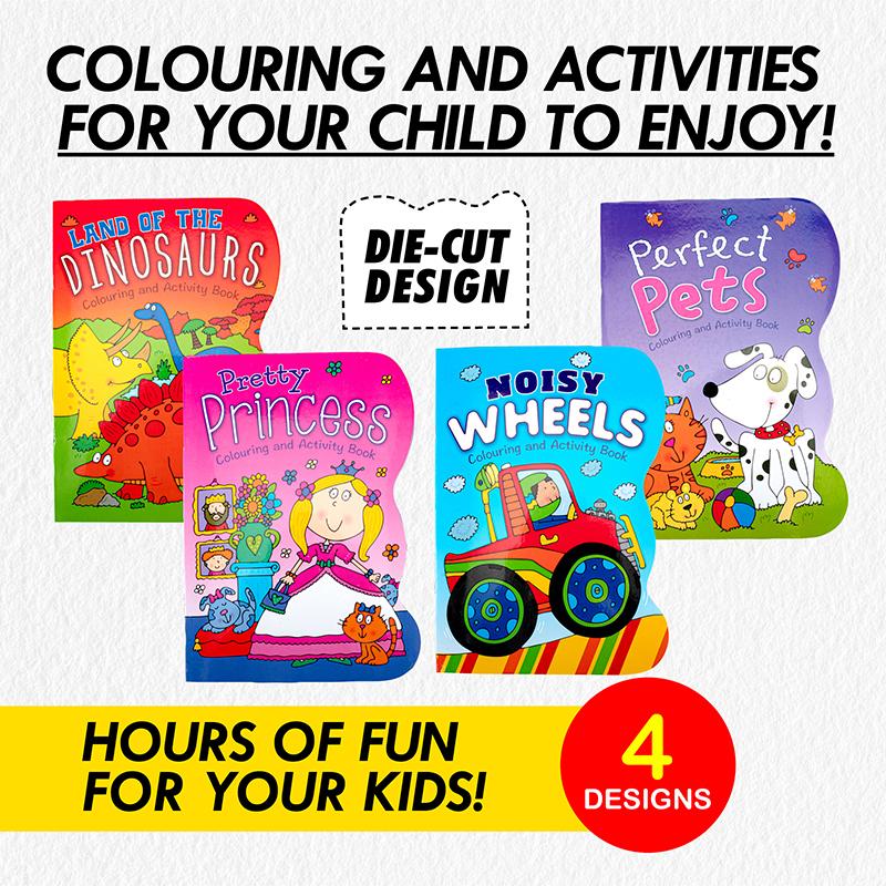 Book Colouring Die Cut 295mm x 210mm 40pg NIS Packaging & Party Supply