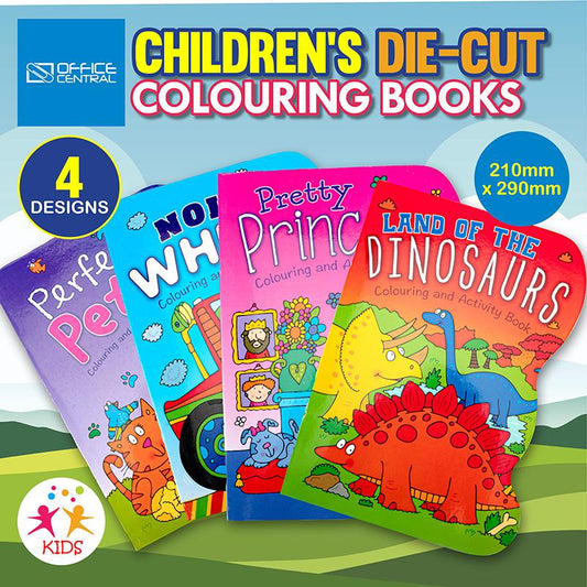 Book Colouring Die Cut 295mm x 210mm 40pg NIS Packaging & Party Supply