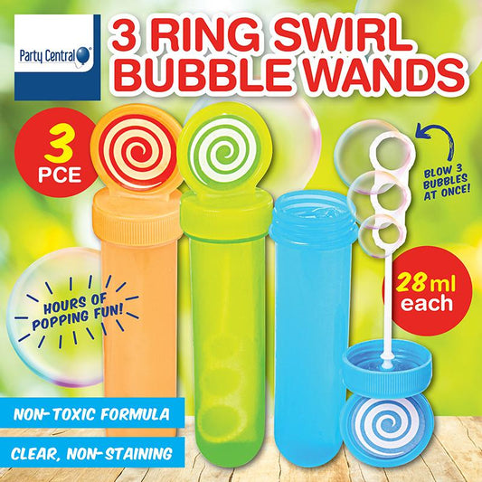 Bubbles Lollipop 28ml 3pk NIS Packaging & Party Supply