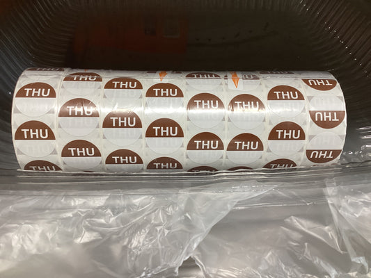 Lable /1000 per roll - Thursday Round
