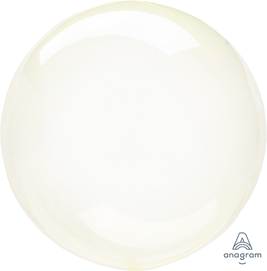 Crystal Clear Yellow Round Balloon 1pc NIS Packaging & Party Supply
