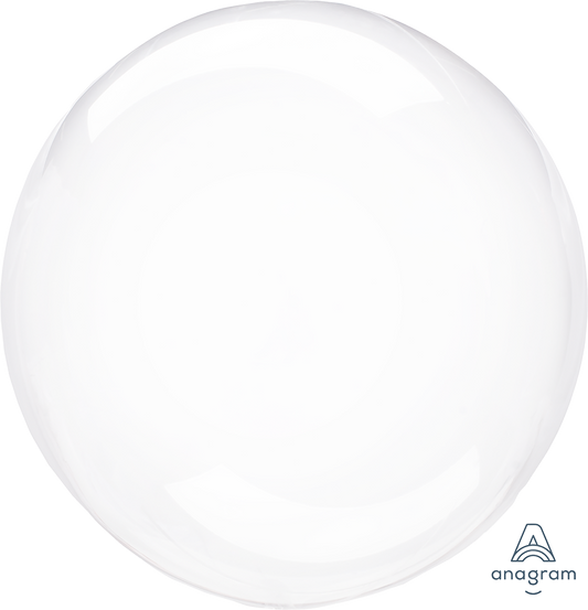 Crystal Clearz Clear Round Balloon 46cm 1pc NIS Packaging & Party Supply