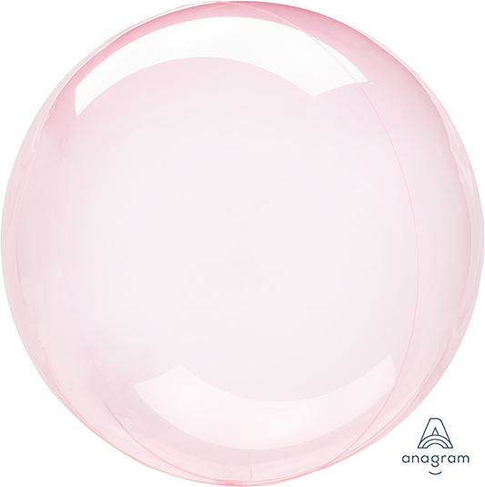 Crystal Clearz Dark Pink Round Balloon 1pc NIS Packaging & Party Supply