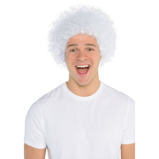 Curly Wig - White NIS Packaging & Party Supply