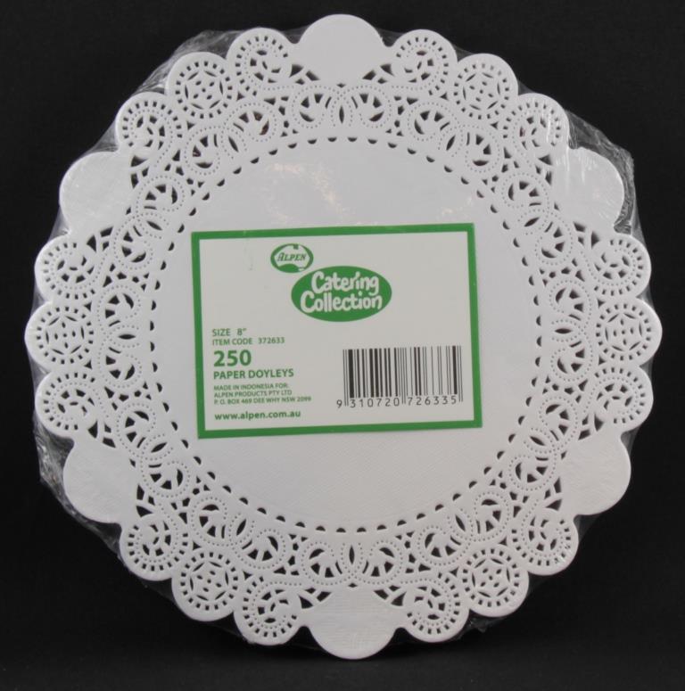 Buy DOYLEY ROUND 8" 206mm 250pc at NIS Packaging & Party Supply Brisbane, Logan, Gold Coast, Sydney, Melbourne, Australia