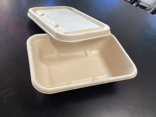 Natural Sugarcane Takeaway Container 500ml with lid 50pcs
