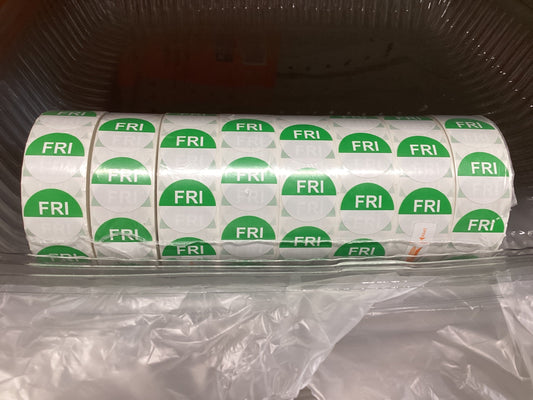 Lable /1000 per roll - Friday Round