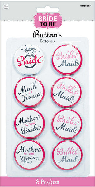 Elegant Bride Buttons NIS Packaging & Party Supply
