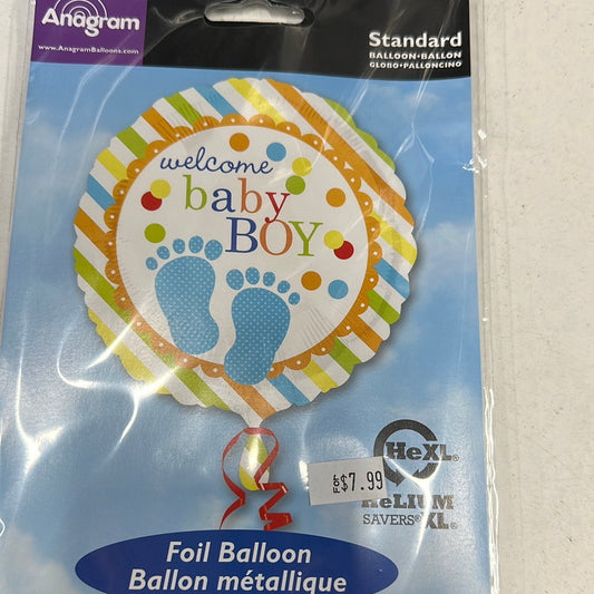 Foil balloon welcome baby boy NIS Packaging & Party Supply