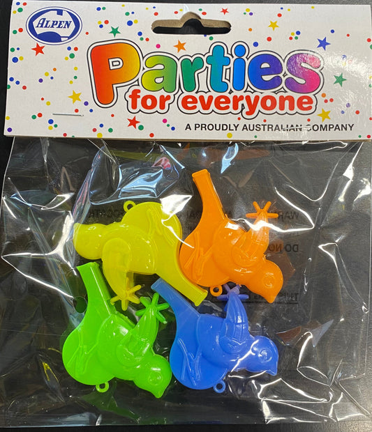 Birds Whistle Kids Party pack of 4