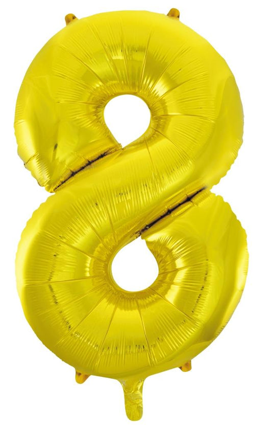 Buy Gold Foil Balloon Number #8 (34inch) at NIS Packaging & Party Supply Brisbane, Logan, Gold Coast, Sydney, Melbourne, Australia
