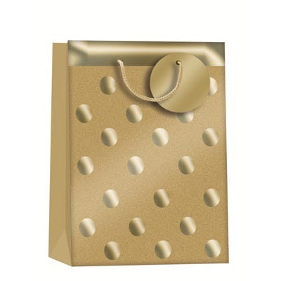 Gold Glitterball (Z409S) Small Gift Bag 1 NIS Traders