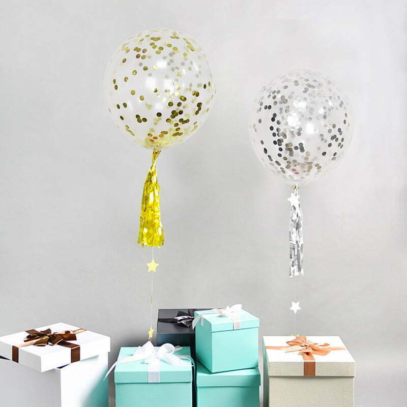 Gold/Silver Confetti Balloons NIS Traders