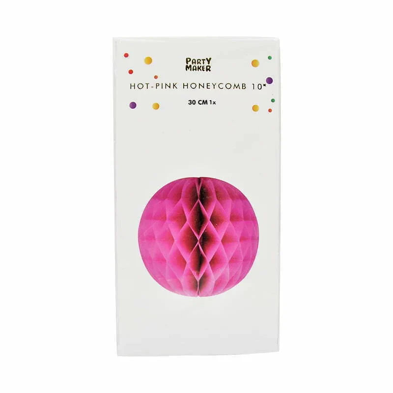 Honeycomb Decoration- Rose Red 1pc 30cm NIS Traders
