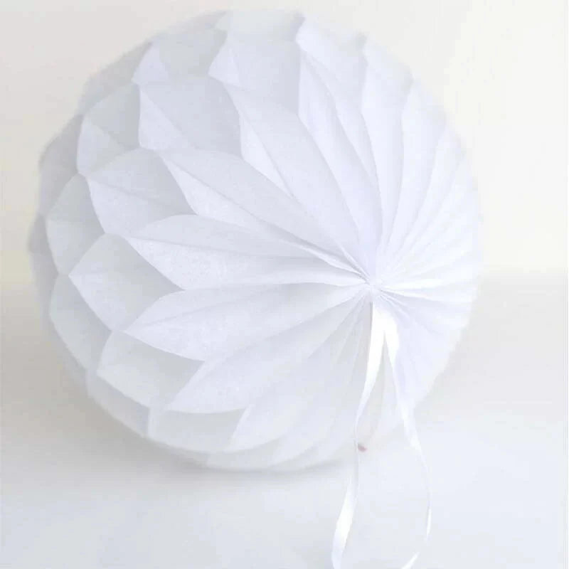 Honeycomb Decoration- White 1pc 25cm NIS Traders