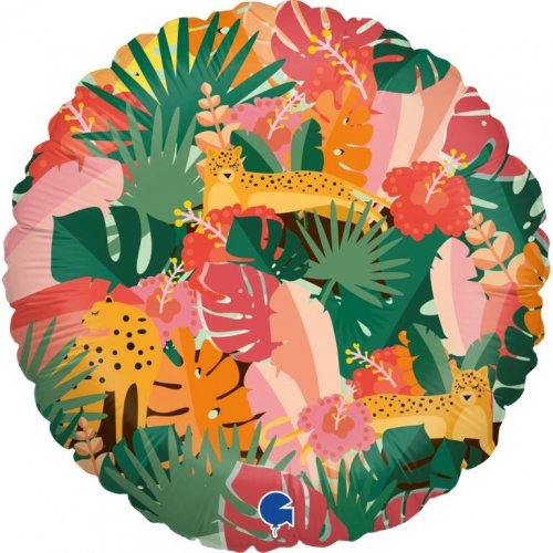 Jungle Tropical Foil Balloon 45cm NIS Traders