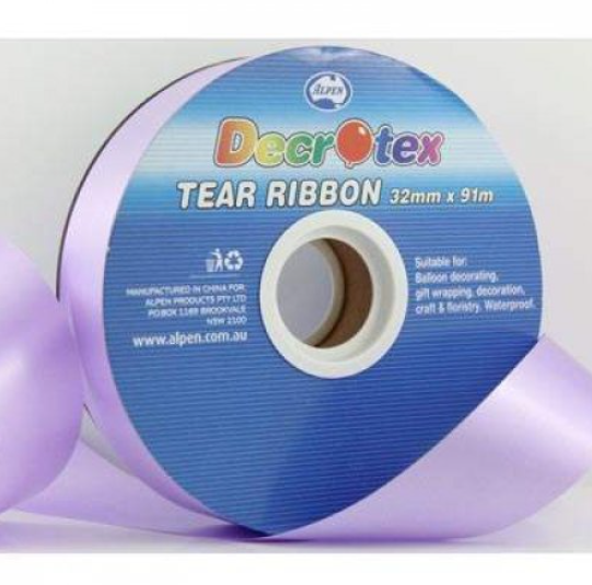 Buy LAVENDER TEAR RIBBON 32MMX91M at NIS Packaging & Party Supply Brisbane, Logan, Gold Coast, Sydney, Melbourne, Australia