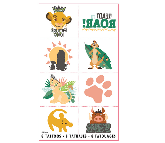 LION KING TATTOOS 8pk NIS Traders