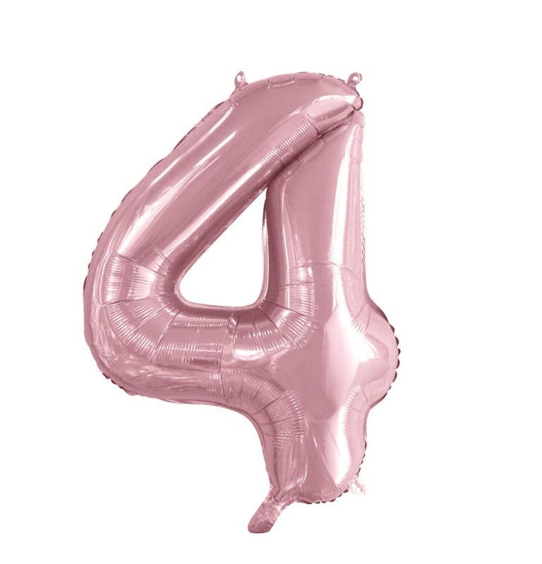 Buy Light Pink Foil Balloon Number #4 (34inch) at NIS Packaging & Party Supply Brisbane, Logan, Gold Coast, Sydney, Melbourne, Australia