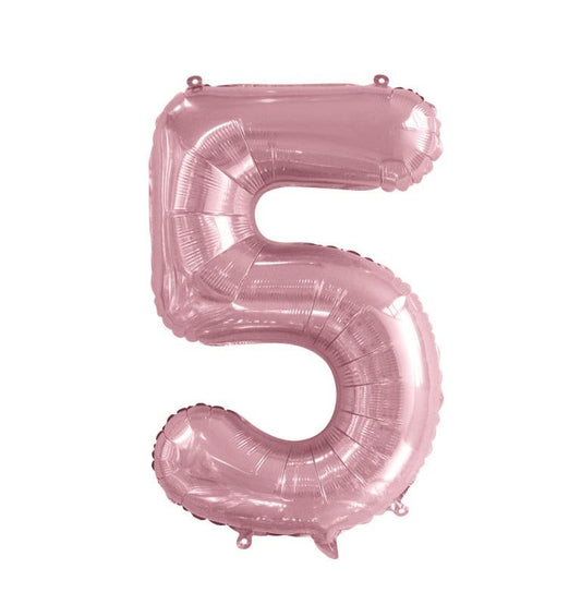 Buy Light Pink Foil Balloon Number #5 (34inch) at NIS Packaging & Party Supply Brisbane, Logan, Gold Coast, Sydney, Melbourne, Australia
