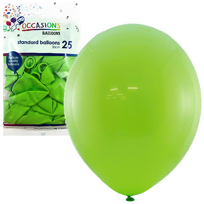 Buy Lime 30cm Balloons Pack of 25 at NIS Packaging & Party Supply Brisbane, Logan, Gold Coast, Sydney, Melbourne, Australia