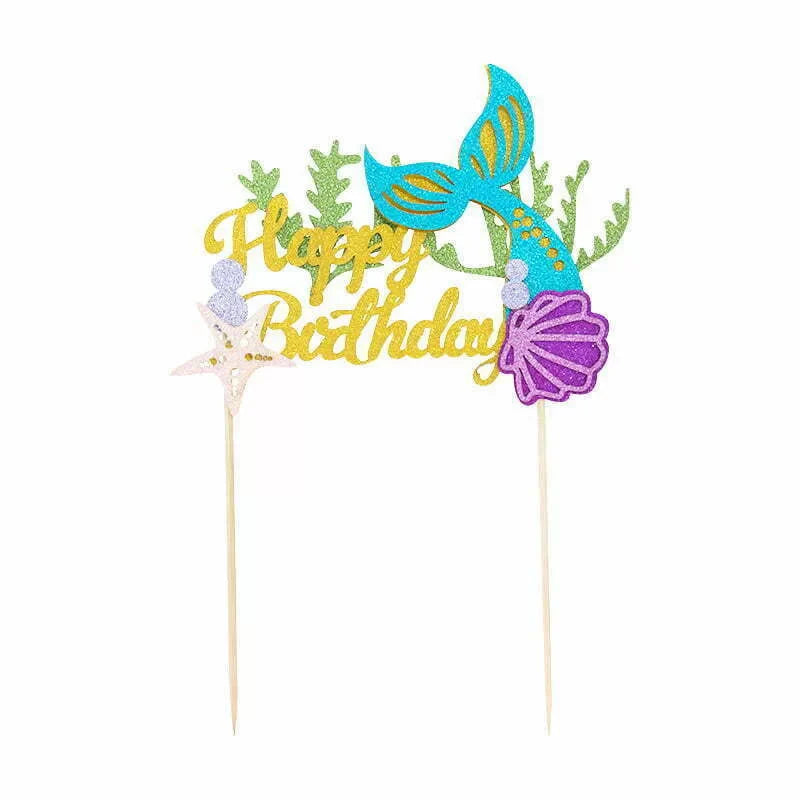 MERMAID HB GLITTER Cake Topper 1pc NIS Traders