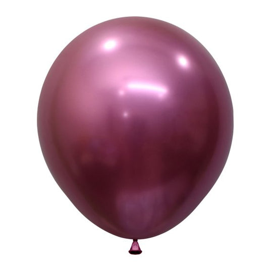 METALLIC REFLEX Fuchsia Latex Balloons 45cm, 6pk NIS Traders