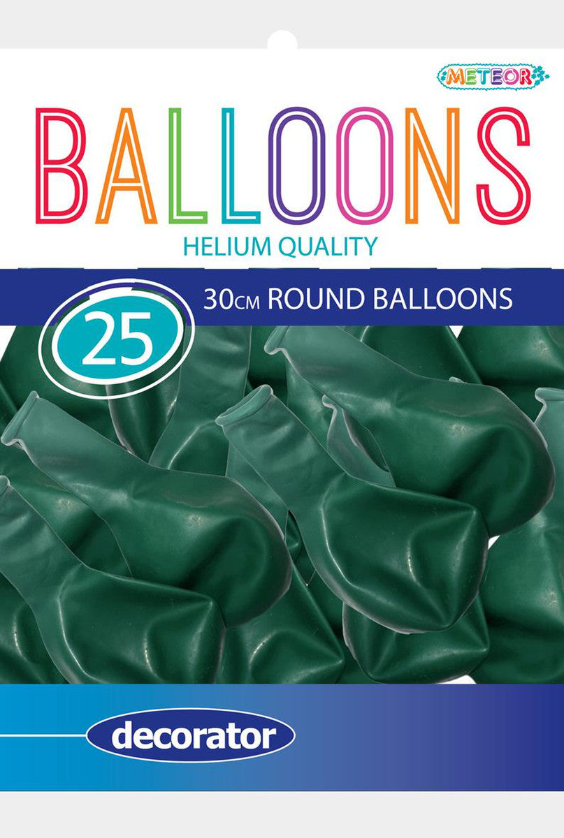 GREEN Latex Balloons 25 pk 30CM (12")