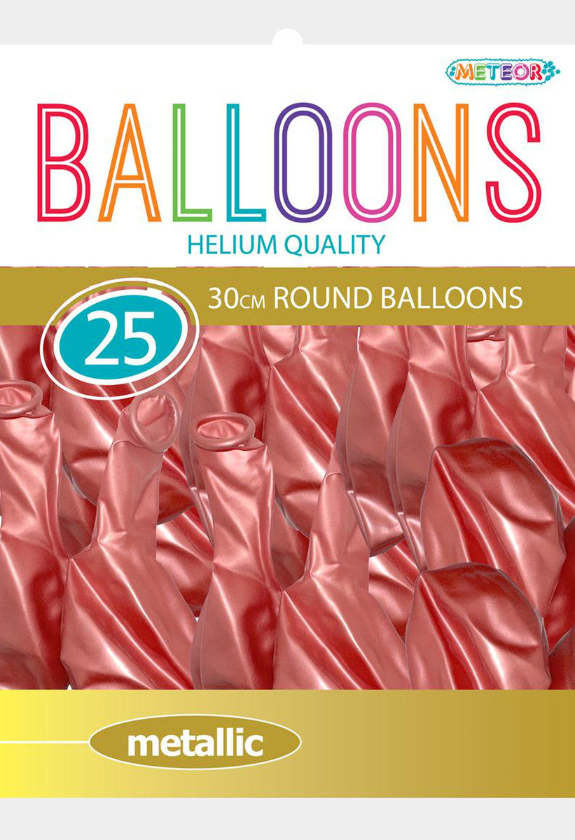 ROSE GOLD Latex Balloons 25 pk 30CM (12")