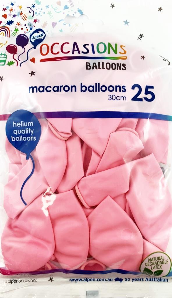 Buy Macaron Light Pink 30cm Balloons P25 at NIS Packaging & Party Supply Brisbane, Logan, Gold Coast, Sydney, Melbourne, Australia