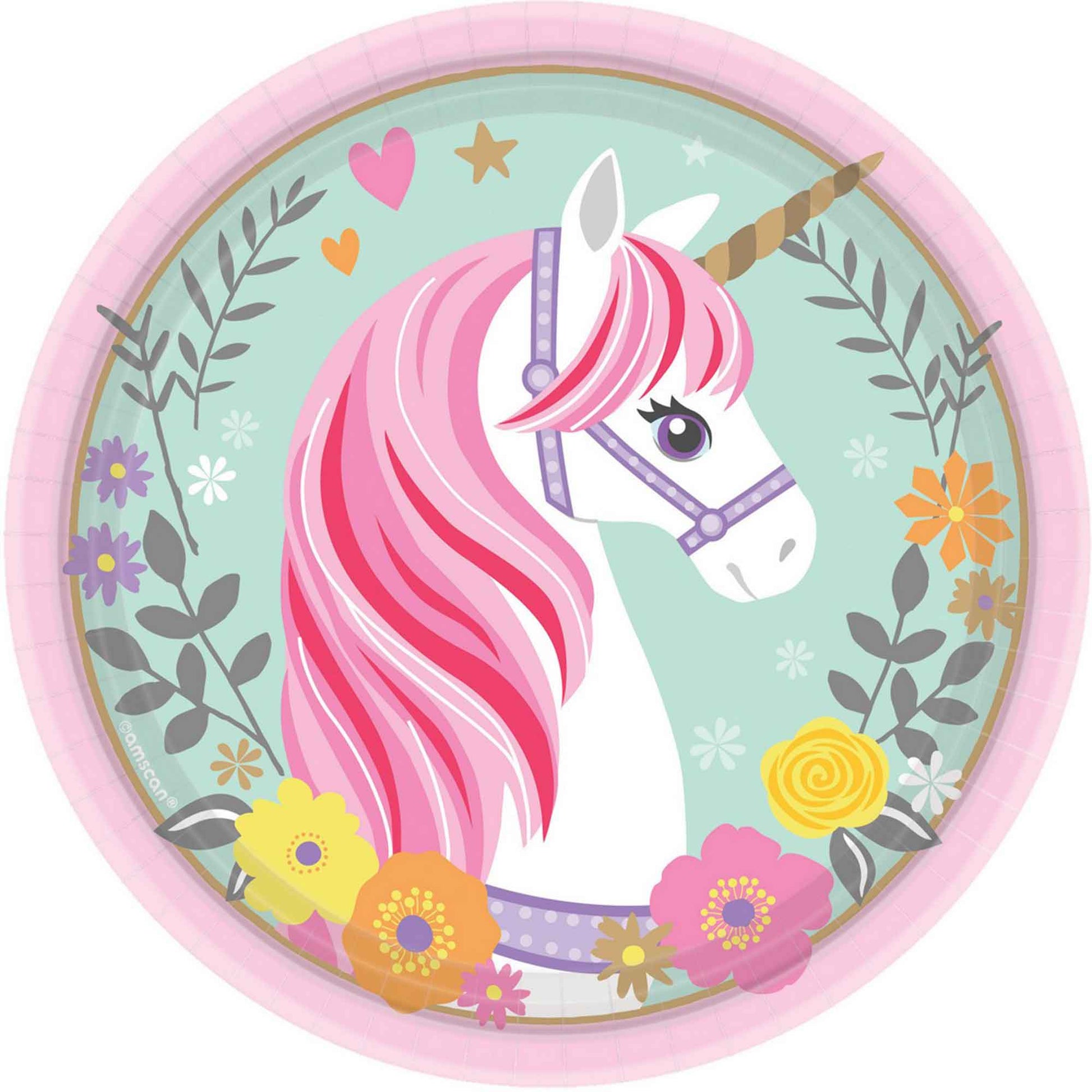 Magical Unicorn 17cm Round Plate NIS Traders