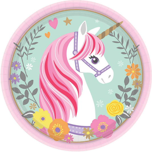 Magical Unicorn 17cm Round Plate NIS Traders