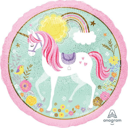 Magical Unicorn Foil Balloon 45cm NIS Traders