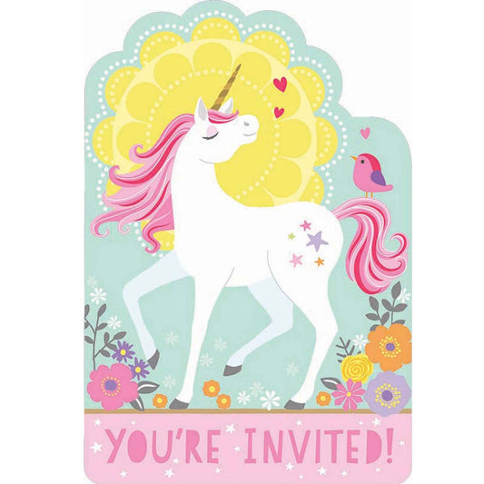 Magical Unicorn Postcard Invitations NIS Traders