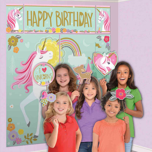 Magical Unicorn Scene Setters with Props NIS Traders