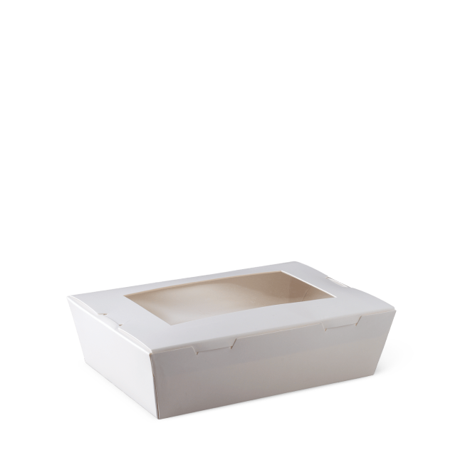 WHITE SMALL WINDOW LUNCH BOX50pk