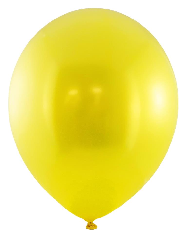 Buy Metallic Yellow 30cm Balloons P25 at NIS Packaging & Party Supply Brisbane, Logan, Gold Coast, Sydney, Melbourne, Australia