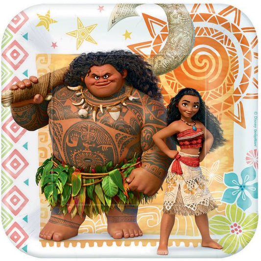 Moana 17cm Square Plates NIS Traders